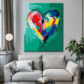 Painting by Numbers Colorful Pop Art Heart